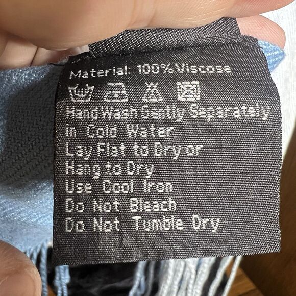 MARY KAY Scarf WRAP BLANKET SCARF SHAWL VISCOSE SOFT 28" X 80" Lightweight Blue - Picture 4 of 9